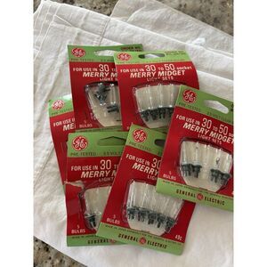 Merry Midget  Clear Replacement Lights. 7 Full  Packages.‎  30 To 50 Socket.